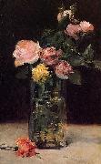 Edouard Manet, Roses in a Glas Vase